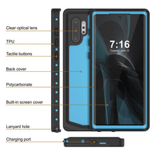 Load image into Gallery viewer, Galaxy Note 10+ Plus Waterproof Case, Punkcase Studstar Light Blue Thin Armor Cover