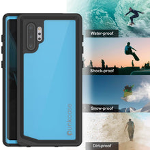 Load image into Gallery viewer, Galaxy Note 10+ Plus Waterproof Case, Punkcase Studstar Light Blue Thin Armor Cover