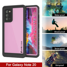 Load image into Gallery viewer, Galaxy Note 20 Waterproof Case, Punkcase Studstar Pink Thin Armor Cover