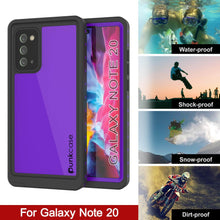 Load image into Gallery viewer, Galaxy Note 20 Waterproof Case, Punkcase Studstar Purple Series Thin Armor Cover