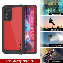 Load image into Gallery viewer, Galaxy Note 20 Waterproof Case, Punkcase Studstar Red Series Thin Armor Cover