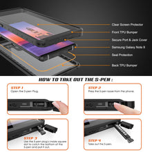 Load image into Gallery viewer, Galaxy Note 9 Waterproof Case, Punkcase Studstar Clear Thin Armor Cover