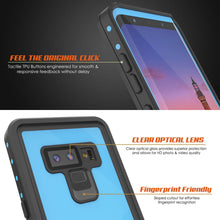 Load image into Gallery viewer, Galaxy Note 9 Waterproof Case, Punkcase Studstar Light Blue Thin Armor Cover