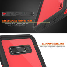 Load image into Gallery viewer, Galaxy S10 Waterproof Case PunkCase StudStar Red Thin 6.6ft Underwater IP68 Shock/Snow Proof