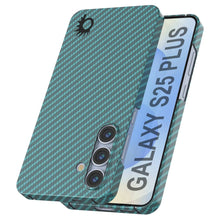 Load image into Gallery viewer, Punkcase Galaxy S25 Plus Carbon Fiber Case [AramidShield Series] Ultra Slim &amp; Light Kevlar [Teal]
