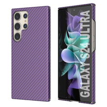 Load image into Gallery viewer, Galaxy S24 Ultra Case, Punkcase CarbonShield, Heavy Duty &amp; Ultra Thin Cover [shockproof][non slip] [Purple]
