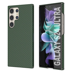 Galaxy S24 Ultra Case, Punkcase CarbonShield, Heavy Duty & Ultra Thin Cover [shockproof][non slip] [Dark Green]