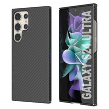 Load image into Gallery viewer, Galaxy S24 Ultra Case, Punkcase CarbonShield, Heavy Duty &amp; Ultra Thin Cover [shockproof][non slip] [Black]
