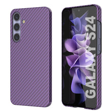 Load image into Gallery viewer, Galaxy S24 Case, Punkcase CarbonShield, Heavy Duty &amp; Ultra Thin Cover [shockproof][non slip] [Purple]
