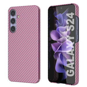 Galaxy S24 Case, Punkcase CarbonShield, Heavy Duty & Ultra Thin Cover [shockproof][non slip] [Pink]
