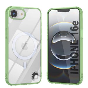 Punkcase iPhone 16e Magnetic Wireless Charging Case [ClearMag Series][Green]