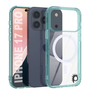 Punkcase iPhone 17 Pro Magnetic Wireless Charging Case [ClearMag Series][Teal]
