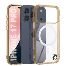 Load image into Gallery viewer, Punkcase iPhone 17 Pro Magnetic Wireless Charging Case [ClearMag Series][Gold]
