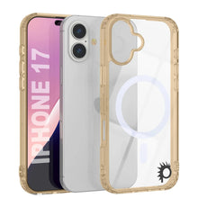 Load image into Gallery viewer, Punkcase iPhone 17 Magnetic Wireless Charging Case [ClearMag Series][Gold]
