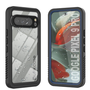 Google Pixel 9 Pro Waterproof Case, Punkcase [Extreme Series] Armor Cover W/ Built In Screen Protector [Navy Blue]