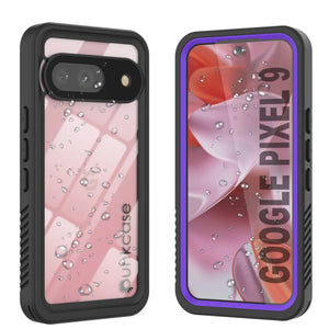 Google Pixel 9  Waterproof Case, Punkcase [Extreme Series] Armor Cover W/ Built In Screen Protector [Purple]