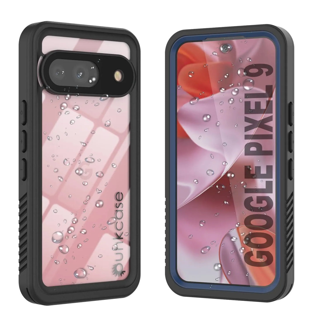Google Pixel 9  Waterproof Case, Punkcase [Extreme Series] Armor Cover W/ Built In Screen Protector [Navy Blue]
