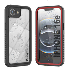 Load image into Gallery viewer, iPhone 16e Waterproof Case, Punkcase [Extreme Series] Armor Cover W/ Built In Screen Protector [Red]
