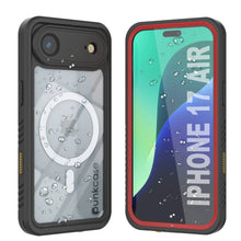 Load image into Gallery viewer, iPhone 17 Air Waterproof Case, Punkcase [Extreme Series] Armor Cover W/ Built In Screen Protector [Red]
