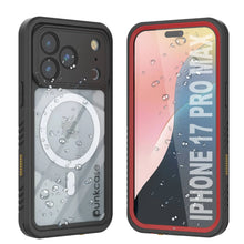 Load image into Gallery viewer, iPhone 17 Pro Max Waterproof Case, Punkcase [Extreme Series] Armor Cover W/ Built In Screen Protector [Red]
