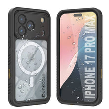 Load image into Gallery viewer, iPhone 17 Pro Max Waterproof Case, Punkcase [Extreme Mag Series] Armor Cover W/ Built In Screen Protector [Black]
