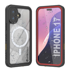 Load image into Gallery viewer, iPhone 17 Waterproof Case, Punkcase [Extreme Series] Armor Cover W/ Built In Screen Protector [Red]
