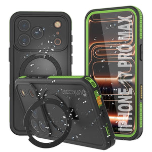 iPhone 17 Pro Max Waterproof Case [Kickstud 2.0 Series] Protective IP68 Cover W/Screen Protector & Kickstand [Green]
