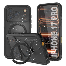 Load image into Gallery viewer, iPhone 17 pro Waterproof Case [Kickstud 2.0 Series] Protective IP68 Cover W/Screen Protector &amp; Kickstand [Black]
