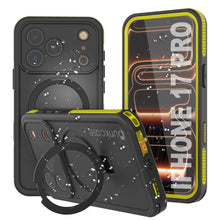 Load image into Gallery viewer, iPhone 17 pro Waterproof Case [Kickstud 2.0 Series] Protective IP68 Cover W/Screen Protector &amp; Kickstand [Yellow]
