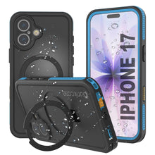 Load image into Gallery viewer, iPhone 17 Waterproof Case [Kickstud 2.0 Series] Protective IP68 Cover W/Screen Protector &amp; Kickstand [Blue]
