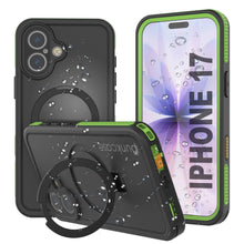 Load image into Gallery viewer, iPhone 17 Waterproof Case [Kickstud 2.0 Series] Protective IP68 Cover W/Screen Protector &amp; Kickstand [Green]
