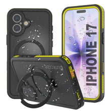 Load image into Gallery viewer, iPhone 17 Waterproof Case [Kickstud 2.0 Series] Protective IP68 Cover W/Screen Protector &amp; Kickstand [Yellow]
