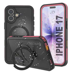iPhone 17 Waterproof Case [Kickstud 2.0 Series] Protective IP68 Cover W/Screen Protector & Kickstand [Pink]