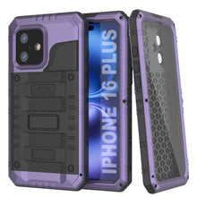Load image into Gallery viewer, iPhone 16 Plus Metal Extreme 3.0 Series Aluminum Waterproof Case IP68 W/Buillt in Screen Protector &amp; Kickstand [Purple]
