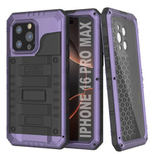 Load image into Gallery viewer, iPhone 16 Pro Max Metal Extreme 3.0 Series Aluminum Waterproof Case IP68 W/Buillt in Screen Protector &amp; Kickstand [Purple]
