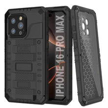 Load image into Gallery viewer, iPhone 16 Pro Max Metal Extreme 3.0 Series Aluminum Waterproof Case IP68 W/Buillt in Screen Protector &amp; Kickstand [Black]
