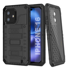 Load image into Gallery viewer, iPhone 16 Metal Extreme 3.0 Series Aluminum Waterproof Case IP68 W/Buillt in Screen Protector &amp; Kickstand [Black]
