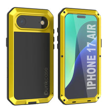 Load image into Gallery viewer, iPhone 17 Air Metal Case, Heavy Duty Military Grade Armor Cover [shock proof] Full Body Hard [Yellow]
