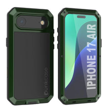 Load image into Gallery viewer, iPhone 17 Air Metal Case, Heavy Duty Military Grade Armor Cover [shock proof] Full Body Hard [Dark Green]
