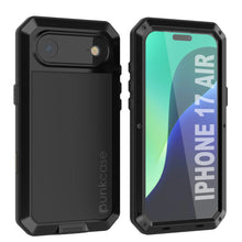Load image into Gallery viewer, iPhone 17 Air Metal Case, Heavy Duty Military Grade Armor Cover [shock proof] Full Body Hard [Black]
