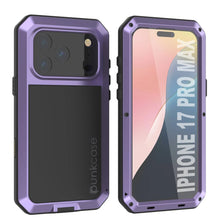 Load image into Gallery viewer, iPhone 17 Pro Max Metal Case, Heavy Duty Military Grade Armor Cover [shock proof] Full Body Hard [Purple]
