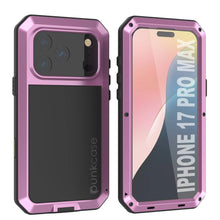 Load image into Gallery viewer, iPhone 17 Pro Max Metal Case, Heavy Duty Military Grade Armor Cover [shock proof] Full Body Hard [Pink]
