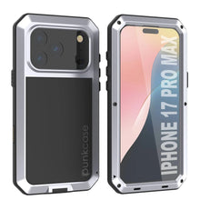Load image into Gallery viewer, iPhone 17 Pro Max Metal Case, Heavy Duty Military Grade Armor Cover [shock proof] Full Body Hard [White]
