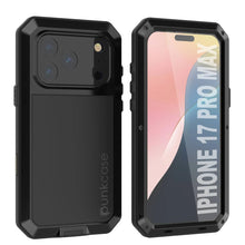Load image into Gallery viewer, iPhone 17 Pro Max Metal Case, Heavy Duty Military Grade Armor Cover [shock proof] Full Body Hard [Black]
