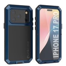 Load image into Gallery viewer, iPhone 17 Pro Metal Case, Heavy Duty Military Grade Armor Cover [shock proof] Full Body Hard [Blue]
