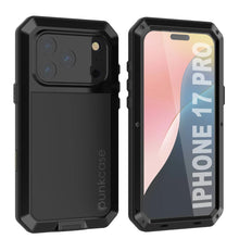 Load image into Gallery viewer, iPhone 17 Pro Metal Case, Heavy Duty Military Grade Armor Cover [shock proof] Full Body Hard [Black]
