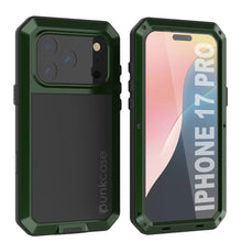 Load image into Gallery viewer, iPhone 17 Pro Metal Case, Heavy Duty Military Grade Armor Cover [shock proof] Full Body Hard [Dark Green]

