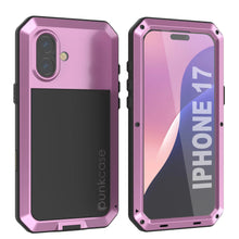 Load image into Gallery viewer, iPhone 17 Metal Case, Heavy Duty Military Grade Armor Cover [shock proof] Full Body Hard [Pink]
