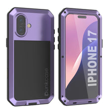 Load image into Gallery viewer, iPhone 17 Metal Case, Heavy Duty Military Grade Armor Cover [shock proof] Full Body Hard [Purple]
