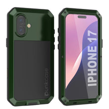 Load image into Gallery viewer, iPhone 17 Metal Case, Heavy Duty Military Grade Armor Cover [shock proof] Full Body Hard [Dark Green]
